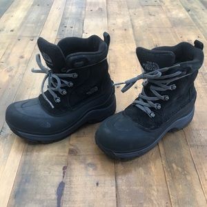 Kids Black North Face Boots Size 3